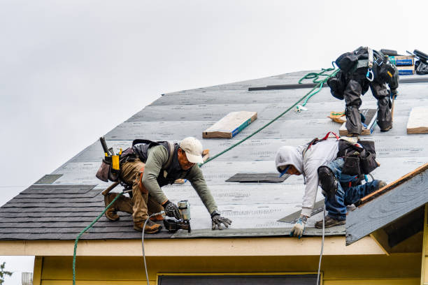 Professional Gutter Installation technician working in Batesville, TX